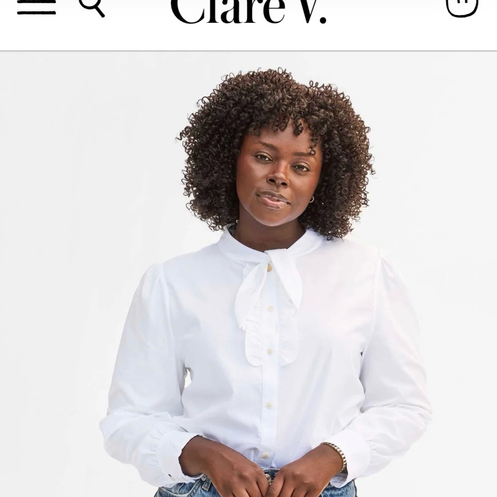 Clare V Pia Blouse
White Cotton Oxford - XS NWT - Picture 3 of 5